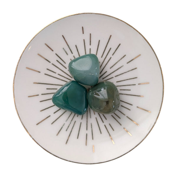 Green Agate Tumblestone - Inner Stability - Spiritual Growth - Heart Chakra Stone