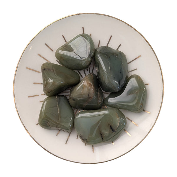 Green Chert Tumblestone - Stone of the Heart - Love, Compassion, Gratitude & Hope - Heart Chakra