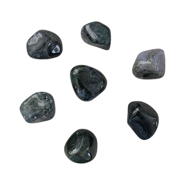 Green Moss Agate Tumblestone - Stone of New Beginnings - New Home - New Job - A New Adventure