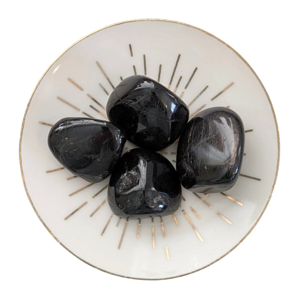 Hypersthene Tumblestone - Ferrolsilite - Spectrolite - Third Eye Chakra - Soothes & Relaxes - Stone for Aries