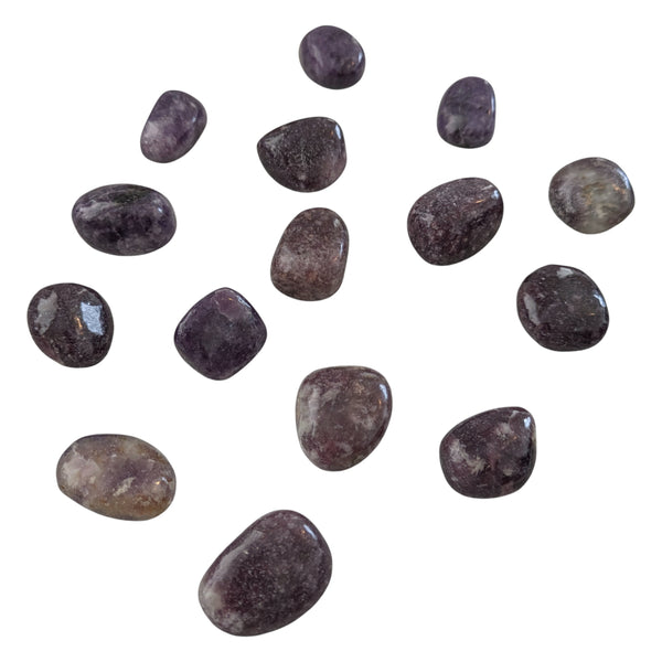 Lepidolite (Dark) Crystal Tumblestone - Peace Stone - UK Crystal Shop - Genuine Gemstones - Ethically Sourced - Self Love Crystal