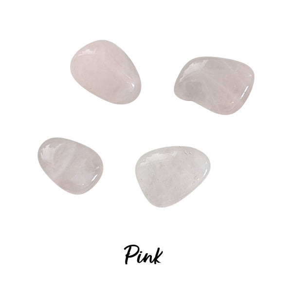 Lunar Rose Quartz Tumblestone - Stone for Self Love & Peaceful Relationships - Heart & Crown Chakra