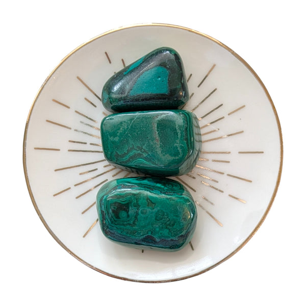 Malachite Tumblestone - Stone of Transformation - Manifestation & Intention Stone - Travel