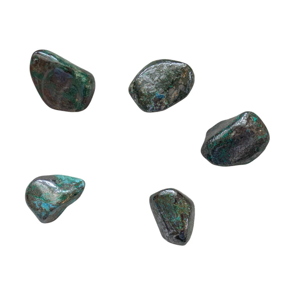 Malachite & Chalcocite Crystal Tumblestone UK - Rare Gemstones - Collectors Stones - Healing Crystals
