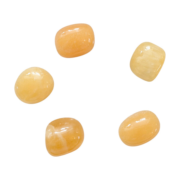 Orange Calcite  Crystal Tumblestone - UK Crystal Shop - Mexican Calcite - Genuine Gemstones - Ethically Sourced