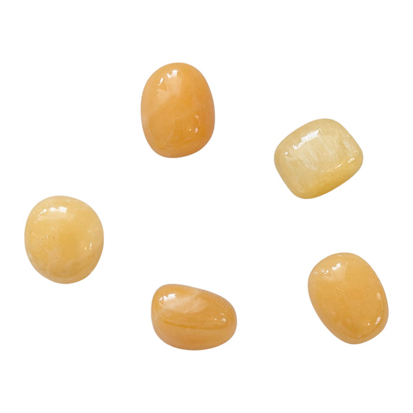 Orange Calcite  Crystal Tumblestone - UK Crystal Shop - Mexican Calcite - Genuine Gemstones - Ethically Sourced