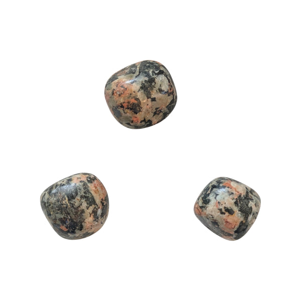 Orange Orthoclase with Black Tourmaline Tumblestone - Love, Joy & Happiness Stone