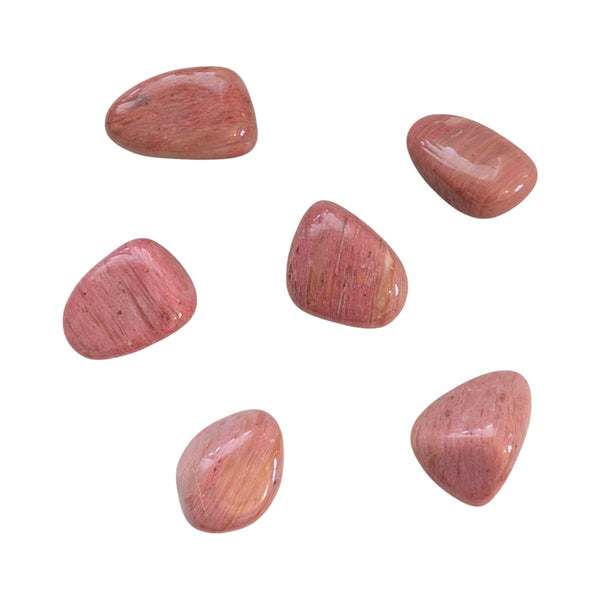 Pink Petrified Wood Tumblestone - Fossilized Wood Grounding Gemstone - Crystal Healing