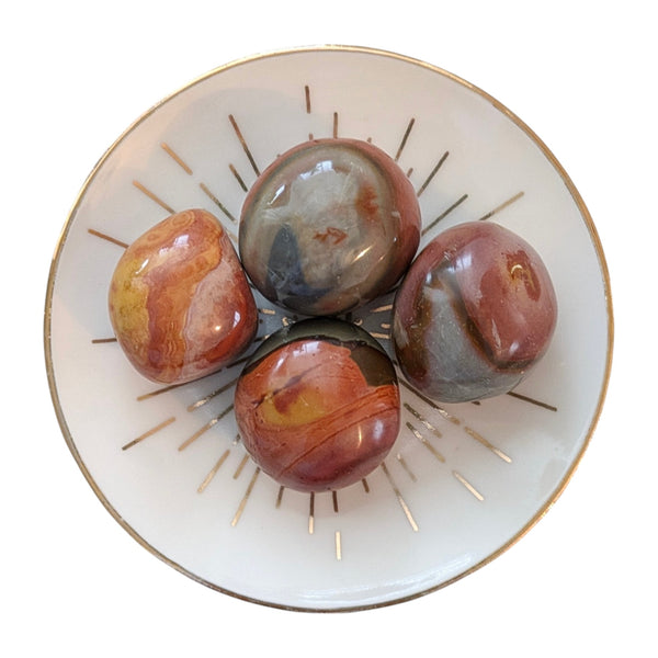 Polychromic Madagascan Jasper Tumblestone - Desert Jasper - Royal Savannah - Stone of Courage & Determination