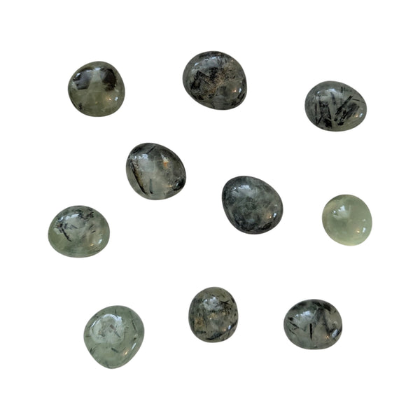 Prehnite with Epidote Inclusions Tumblestone - A Stone for Dreaming - Gemstone for Libra