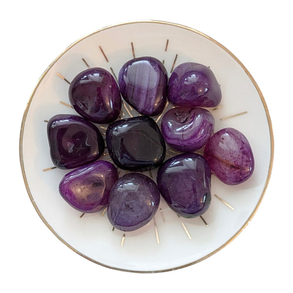 Purple Agate Tumblestone