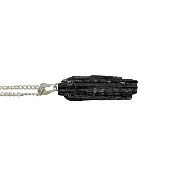 Natural Black Tourmaline Crystal Necklace - Black Tourmaline Jewellery - Natural Crystal Jewellery - Genuine Crystal Pendant