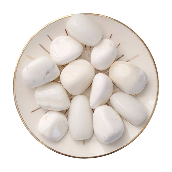 Mother Of Pearl Tumblestone - Nacre - Calm, Balance & Emotional Clarity - Third Eye Chakra