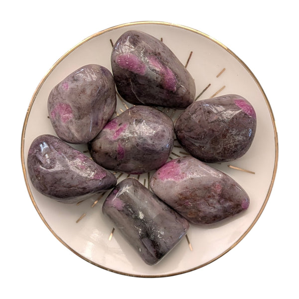 Ruby Feldspar Crystal Tumblestone - Strength, Insight & Courage - Heart Chakra Gemstone