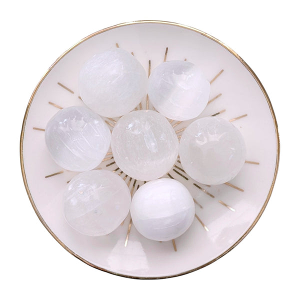 Selenite Crystal Tumblestone - Stone of Clarity - UK Crystal Seller - Genuine Gemstones - Ethically Sourced