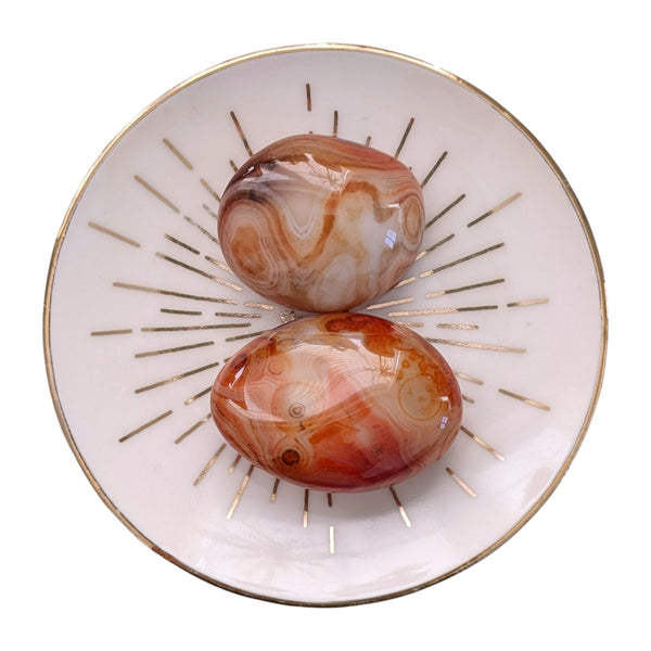 Silk Agate Crystal Tumblestone - Crown Chakra - Stone of Balance - UK Crystal Shop - Genuine Gemstones