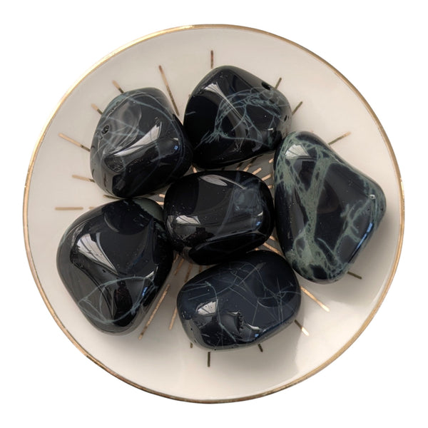 Spider Web Obsidian Crystal Tumblestone - Volcanic Gemstones - Powerhouse Stone