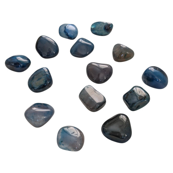 Teal Agate Crystal Tumblestone - Promotes Inner Peace - Throat Chakra Gemstone