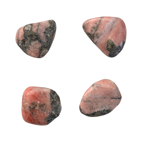 Triplite Wagnerite in Pyrite Tumblestone - Rare Stones - Change & Transformation