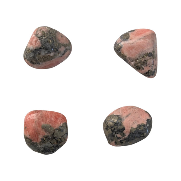 Triplite Wagnerite in Pyrite Tumblestone - Rare Stones - Change & Transformation