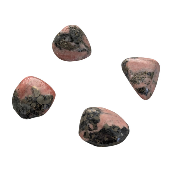 Triplite Wagnerite in Pyrite Tumblestone - Rare Stones - Change & Transformation