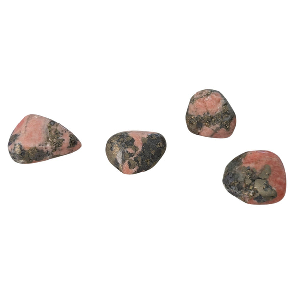 Triplite Wagnerite in Pyrite Tumblestone - Rare Stones - Change & Transformation