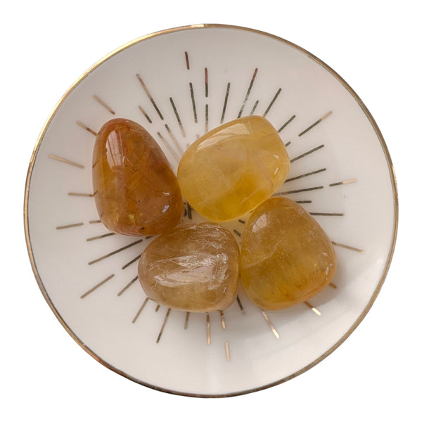 Yellow Fluorite Crystal Tumblestone - Inspires Creativity, Understanding & Unity