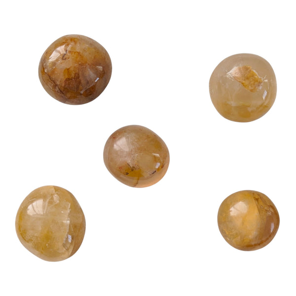 Yellow Hematoid Quartz Crystal Tumblestone - Hematite Quartz - Golden Healer