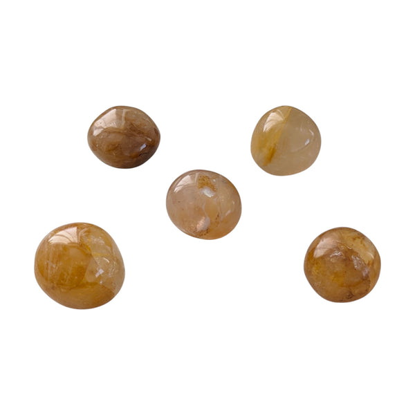 Yellow Hematoid Quartz Crystal Tumblestone - Hematite Quartz - Golden Healer