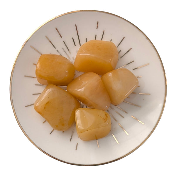 Yellow Aventurine Crystal Tumblestone - Rare Gemstone - Creativity & Clarity Stone