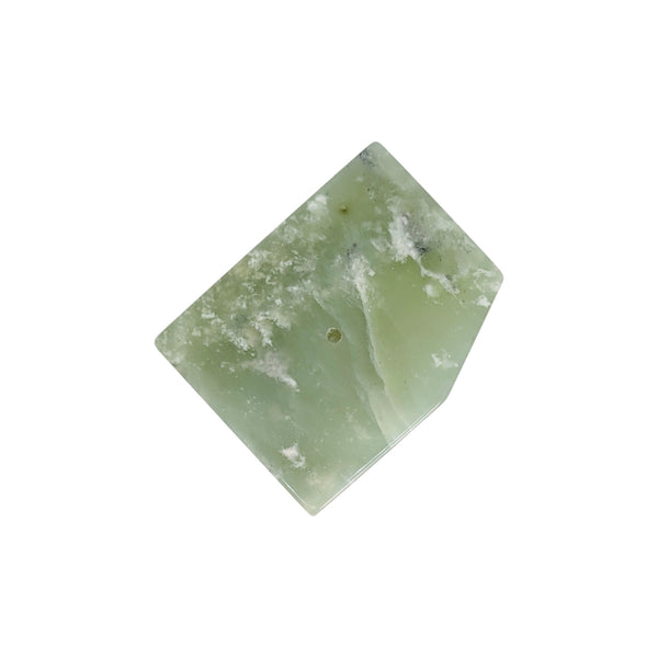 New Jade (Serpentine) Natural Edge Polished Slab Incense Holder - Sold As Seen - Restoring Balance