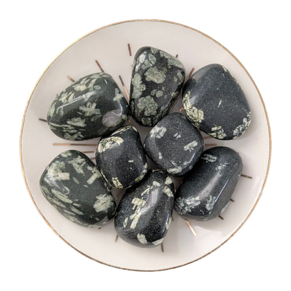 Chinese Writing Tumblestone - Chinese Writing Rock - Emotional Balance - Chakra Stone