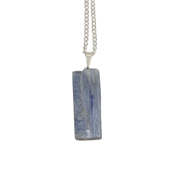Raw Natural Blue Kyanite Pendant Necklace - Crystal Gemstone Jewellery - Balance & Harmony