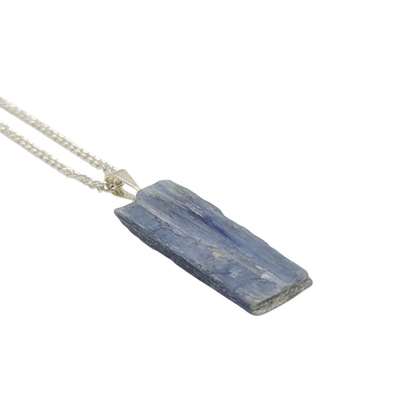 Raw Natural Blue Kyanite Pendant Necklace - Crystal Gemstone Jewellery - Balance & Harmony
