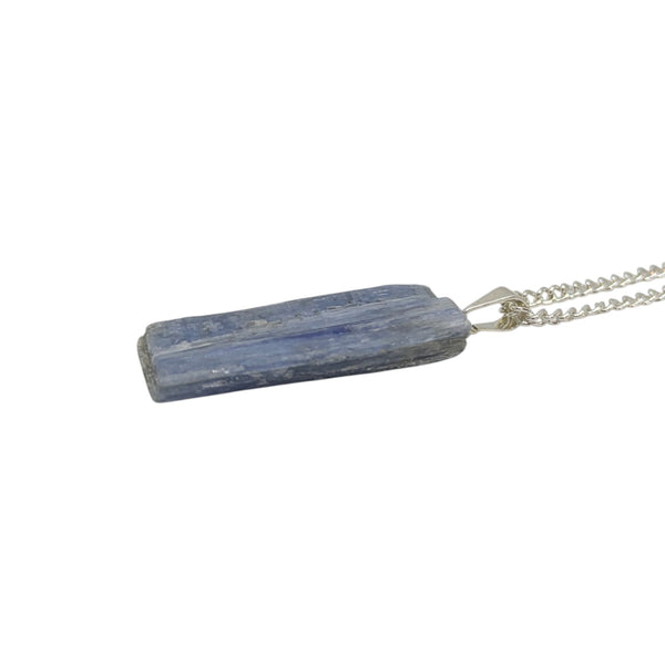 Raw Natural Blue Kyanite Pendant Necklace - Crystal Gemstone Jewellery - Balance & Harmony