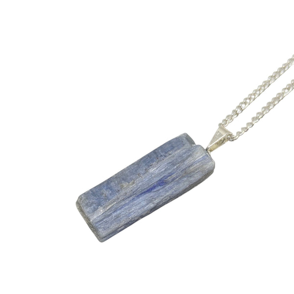 Raw Natural Blue Kyanite Pendant Necklace - Crystal Gemstone Jewellery - Balance & Harmony