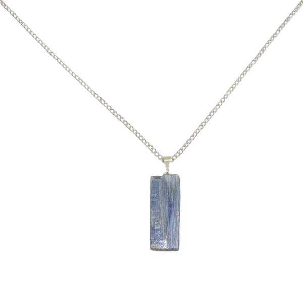 Raw Natural Blue Kyanite Pendant Necklace - Crystal Gemstone Jewellery - Balance & Harmony