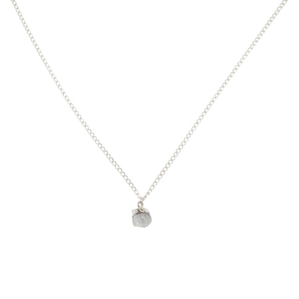 Mini Raw Moonstone June Birthstone Necklace - Natural Crystal Jewelry
