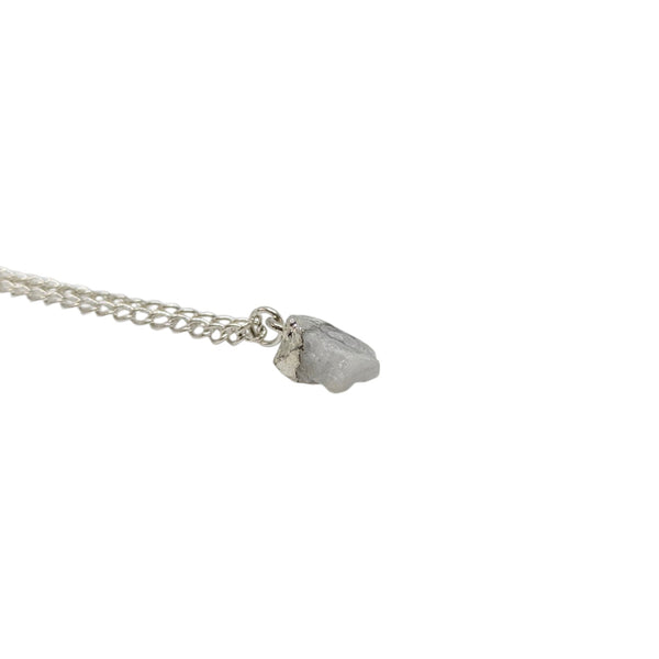 Mini Raw Moonstone June Birthstone Necklace - Natural Crystal Jewelry