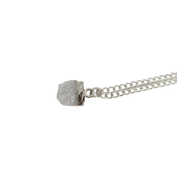 Mini Raw Moonstone June Birthstone Necklace - Natural Crystal Jewelry