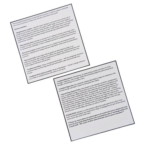 Manifestation Crystal Gift Box - Goal Setting - Achieve Dreams - Manifest Gifts