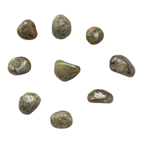 Green Garnet Crystal Tumblestone