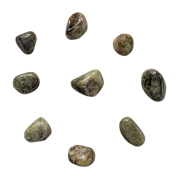 Green Garnet Crystal Tumblestone