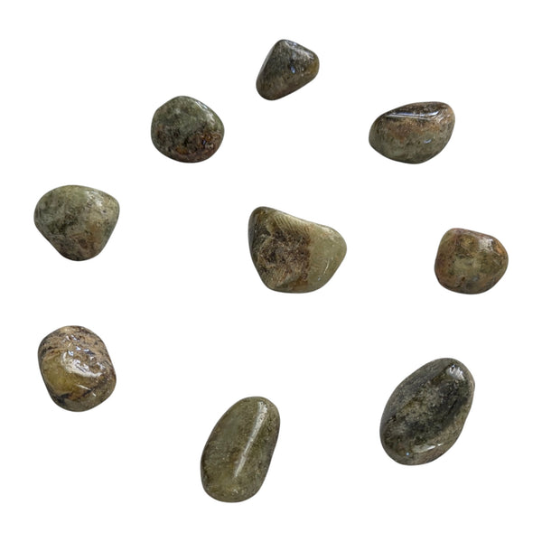 Green Garnet Crystal Tumblestone