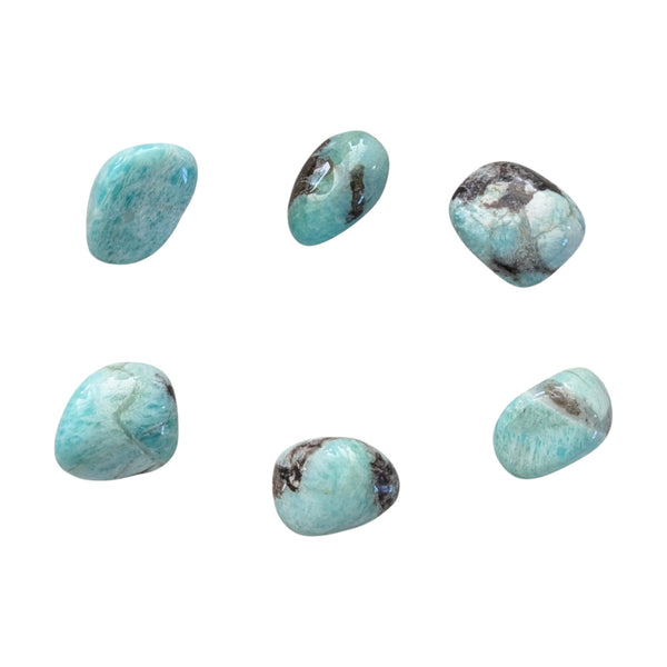 Amazonite with Smoky Quartz & Albite Tumblestone
