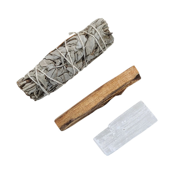 Smudge Set Gift Box with Genuine Copper Smudge Plate