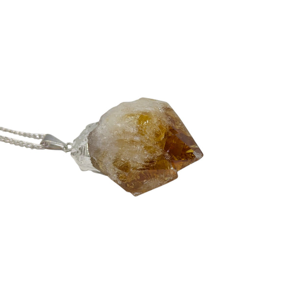 Raw Citrine Crystal Necklace