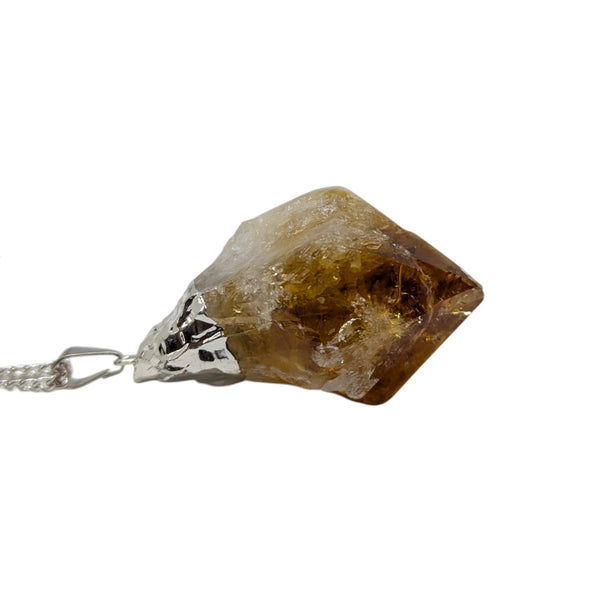 Raw Citrine Crystal Necklace