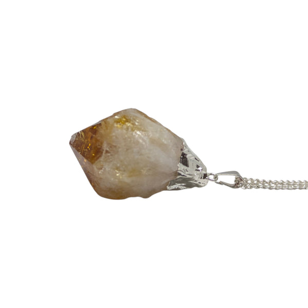 Raw Citrine Crystal Necklace