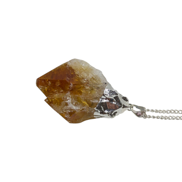 Raw Citrine Crystal Necklace